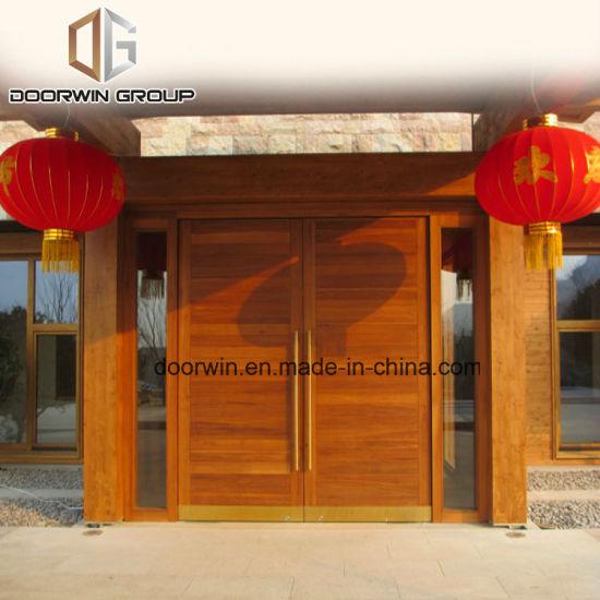 DOORWIN 2021Top Quality Teak Wood Main Entrance Double Hinged Door Design with Ce Certificate - China Teak Wood Main Door Design, Entrance Door