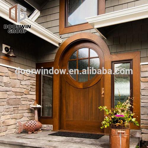 DOORWIN 2021Top Round Circle Solid Wood Hinged Door Customizable Entry Wood Door by Doorwin