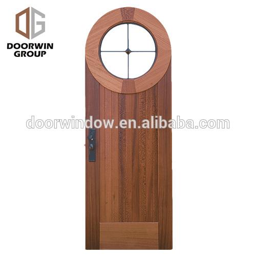 DOORWIN 2021Top Round Circle Solid Wood Hinged Door Customizable Entry Wood Door by Doorwin