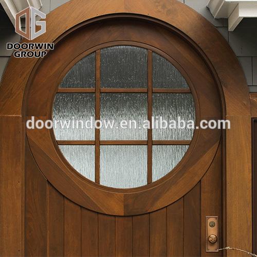 DOORWIN 2021Top Round Circle Solid Wood Hinged Door Customizable Entry Wood Door by Doorwin