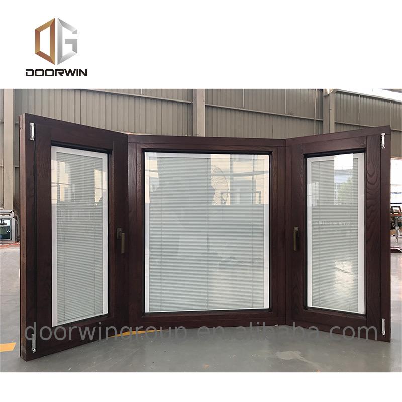 Doorwin 2021Toronto aluminium wood tilt and turn windows with built in blinds/ shutters high quality wood clad aluminum casement windows