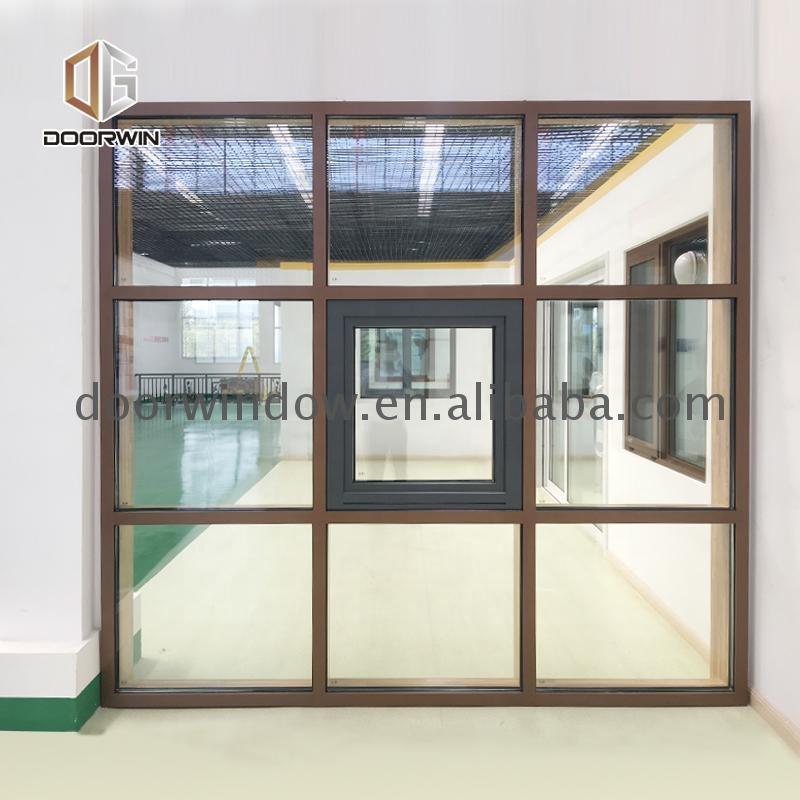 DOORWIN 2021Type of office window curtain teak wood partition glass wall by Doorwin on Alibaba