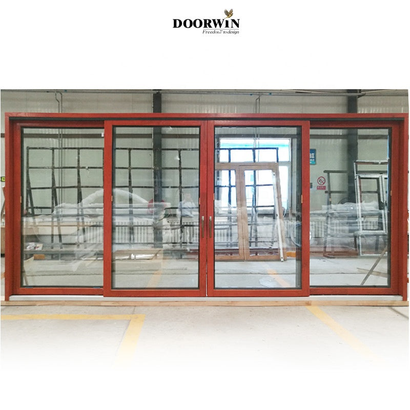 Doorwin 2021Factory price Manufacturer Supplier 4 panel sliding patio door cost pane doors with double or triple tempring glazing
