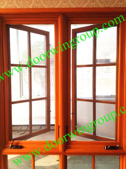 DOORWIN 2021USA California Design Wood Aluminium Casement Window with Divided Lites - China Casement Window, Wood Casement Window