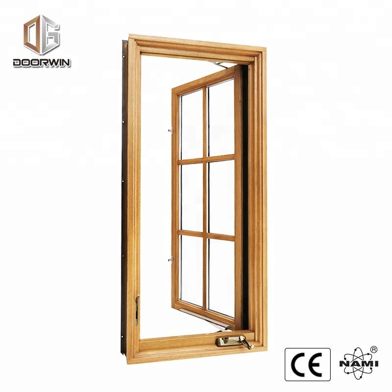 DOORWIN 2021USA NAMI/AAMA/SDA/WDMA Certified SGCC Tempered Glass Window Price Of Wood Aluminium Casement Window by Doorwin