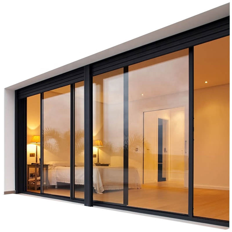 Doorwin 2021customize size and color Sliding door hardware fitting curtain Aluminum Glass Interior Sliding Doors For Bathroom Designs