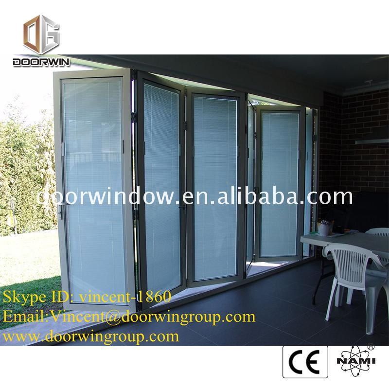 DOORWIN 2021Unbreakable folding glass doors triple glazing aluminium alloy bi windows and transparent door