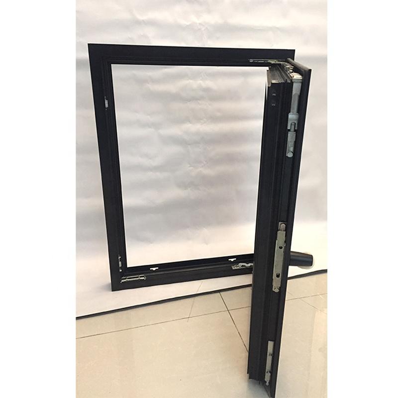 DOORWIN 2021Virginia black cheap import double toughened aluminum tilt & turn casement windows with high quality