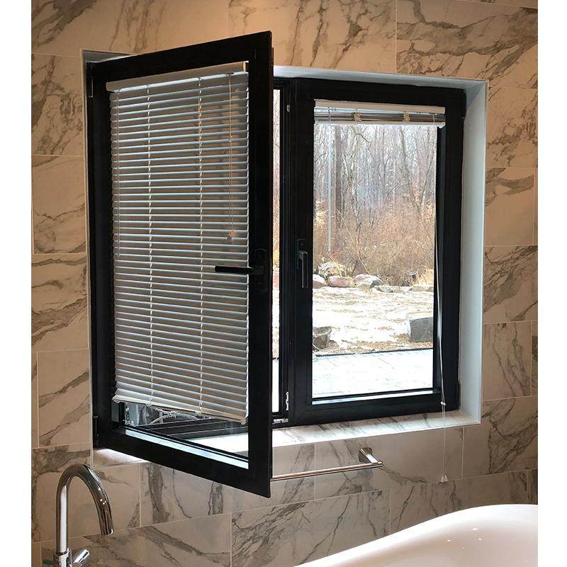 DOORWIN 2021Washington black inexpensive import double toughened aluminum tilt up casement windows with high quality