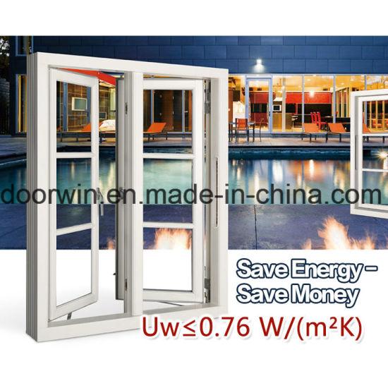 DOORWIN 2021White Color Aluminum Clad Wood Window with Save Energy Single Glass Window - China Window, Glass Panel Window