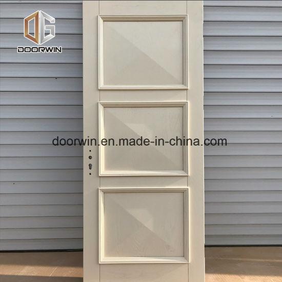 DOORWIN 2021White Color Oak / Mahogany Wood Interior Raised Panel Door, China Cheap Price Decorative Steel / MDF Doors (Medium Density Fiberboard) for bedroom