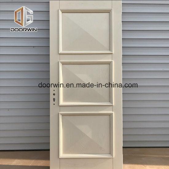 DOORWIN 2021White Oak Wood Interior Raised Panel Door - China Oak Solid Doors, Half Glass Half Screen Door