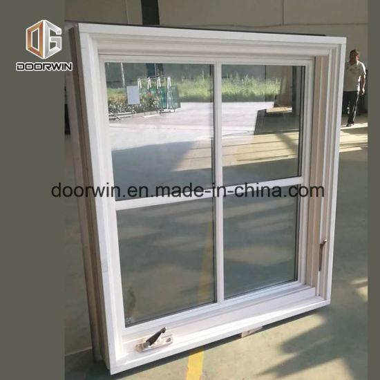 DOORWIN 2021White Solid Wood Crank Open Window, Wooden Window Frame - China Wood Window, Burglar Proof Window