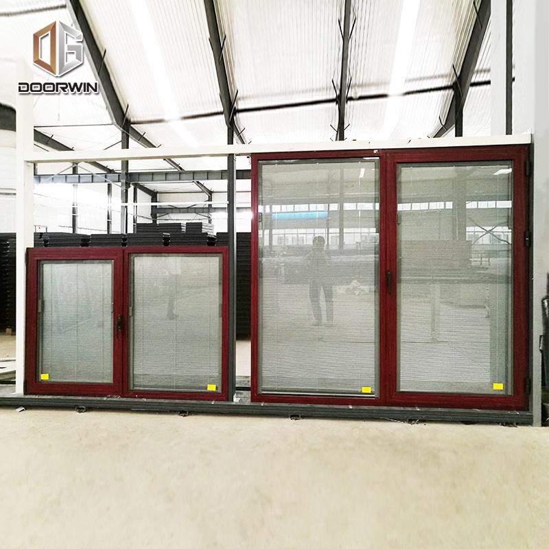 DOORWIN 2021Windsor wholesale best wood effect double glazed extruded energy saving aluminum windows