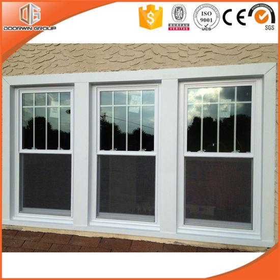 DOORWIN 2021Wood Clad Aluminum Double Hung Window, Wooden Window Frames Designs with Full Divided Light Grille - China Aluminum Awning Window, Aluminum Window