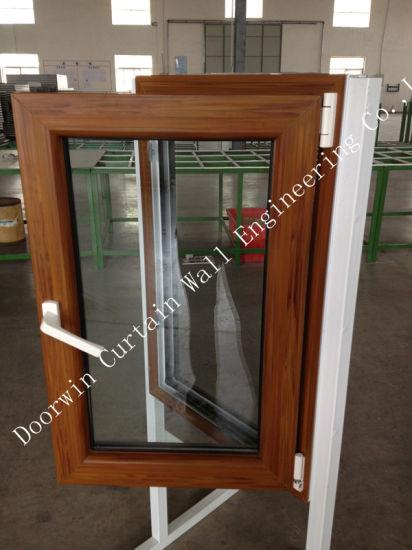 DOORWIN 2021Wood Color Finishing PVC Casement Windows for Building - China PVC Casement Window, PVC Window