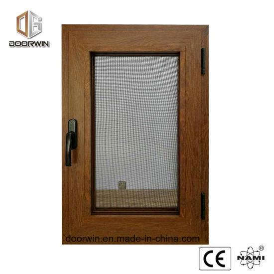 DOORWIN 2021Wood Grain Aluminum Window with Burglar Proof Screen - China Casement Inward Opening Window, 2 Glass Wood Windows