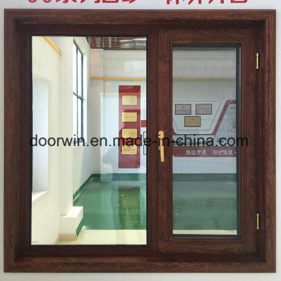 DOORWIN 2021Wood Grain Color Casement Window - China Made in China Factory, with Hollow Glass