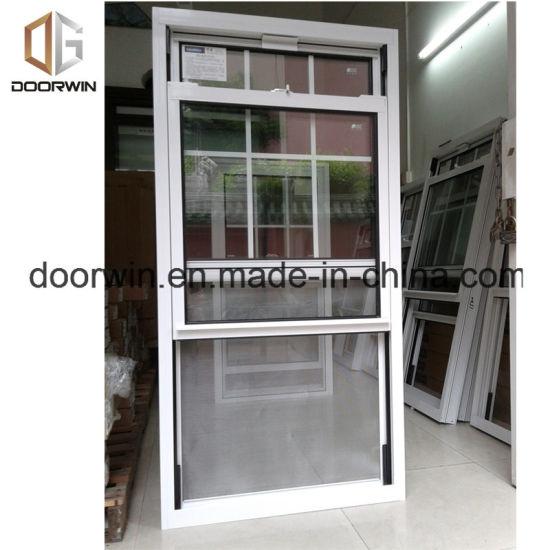 DOORWIN 2021Vertical Sliding Aluminum Double Hung  Window with Double Tempered Glass Window, American Style Vertical Window