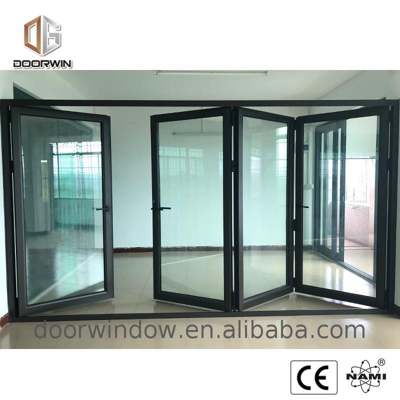 DOORWIN 2021Wood grain aluminium frame glass doors and bi-fold door waterproof toilet alloy casement windows