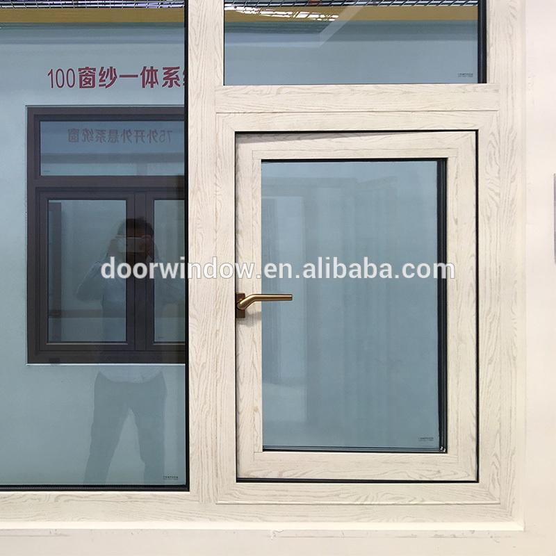 DOORWIN 2021Wood grain color awning window aluminum casement windows