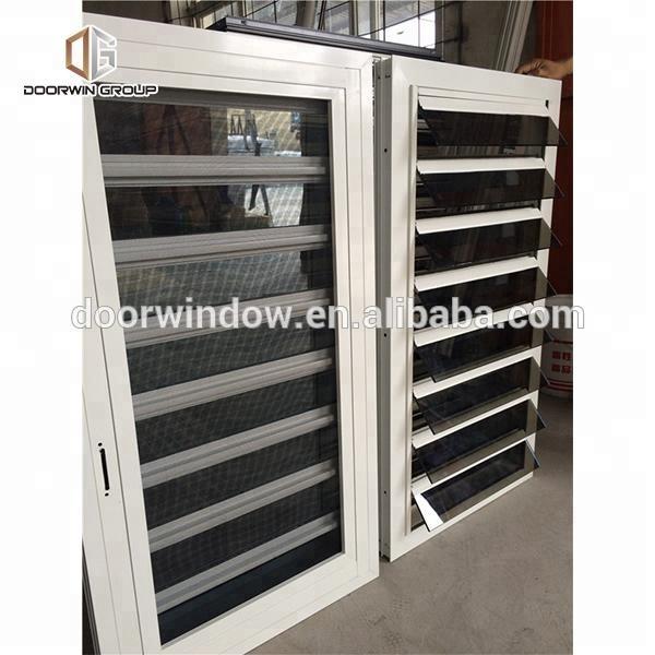 DOORWIN 2021Wood shutter window with roller and mosquito net nets louvers by Doorwin on Alibaba
