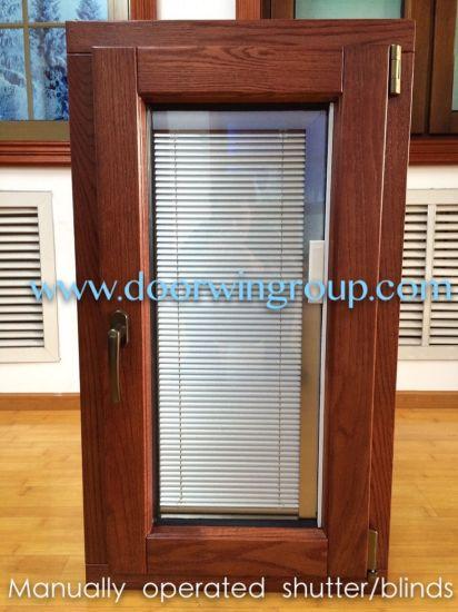 DOORWIN 2021Wooden Aluminium Casement Window with Built-in Blinds, High Quality Window with Automatic Integral Shutters - China Aluminium Window, Wood Window