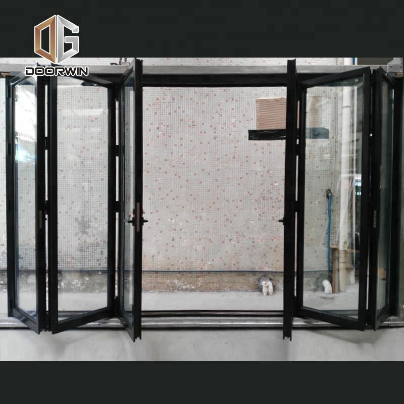 DOORWIN 2021Wooden color fold door wholesale doors usa approved aluminium casement by Doorwin on Alibaba