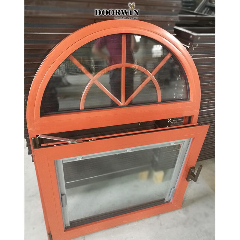 Doorwin 2021Arched Top Window with built-in shutter grills design pictures grilles grill-iron photos by Doorwin on Alibaba- ARCHITECT SERIES