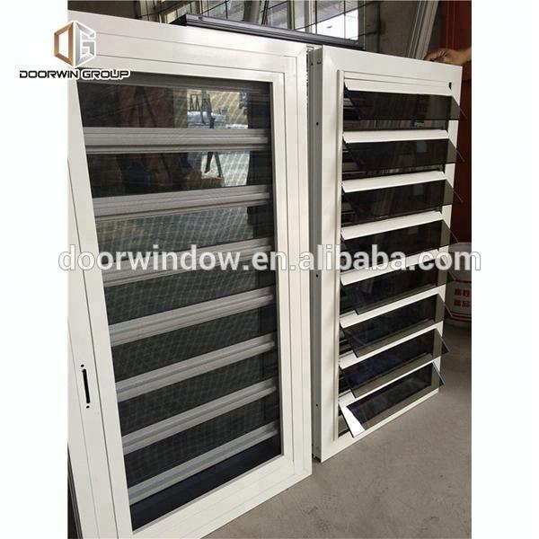 Doorwin 2021-aluminum window secure glass shutter openable plantation louver ventilation grille window by Doorwin