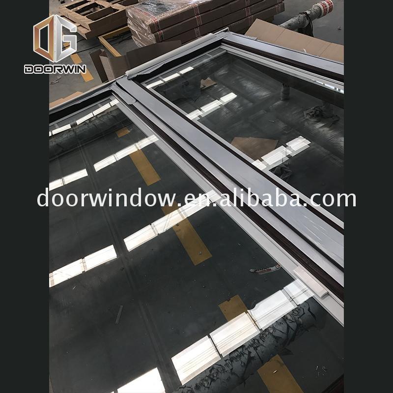 Doorwin 2021-aluminum wood frosted glass tilt sliding door