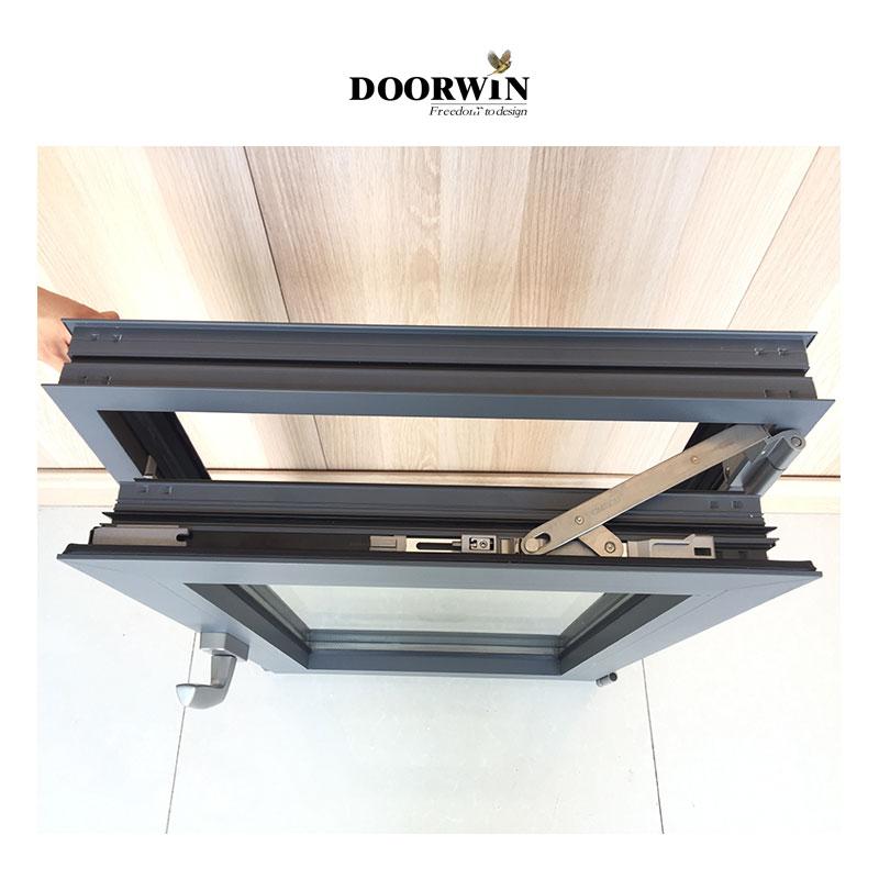 DOORWIN 2021Latest Design Two Way Open Aluminium Tilt And Turn Casement Glass Windows