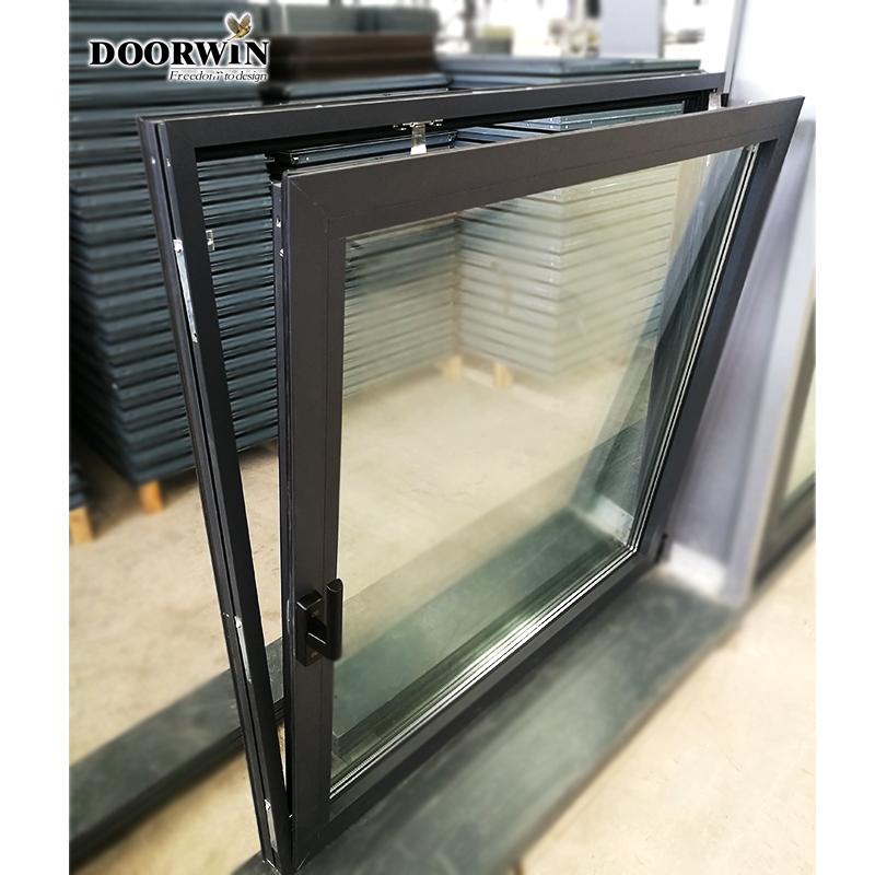 Doorwin 2021Cheap Replacement Latest Design Aluminum Frame Two Way Open Tilt-Turn Tilt And Turn aluminium Casement Window