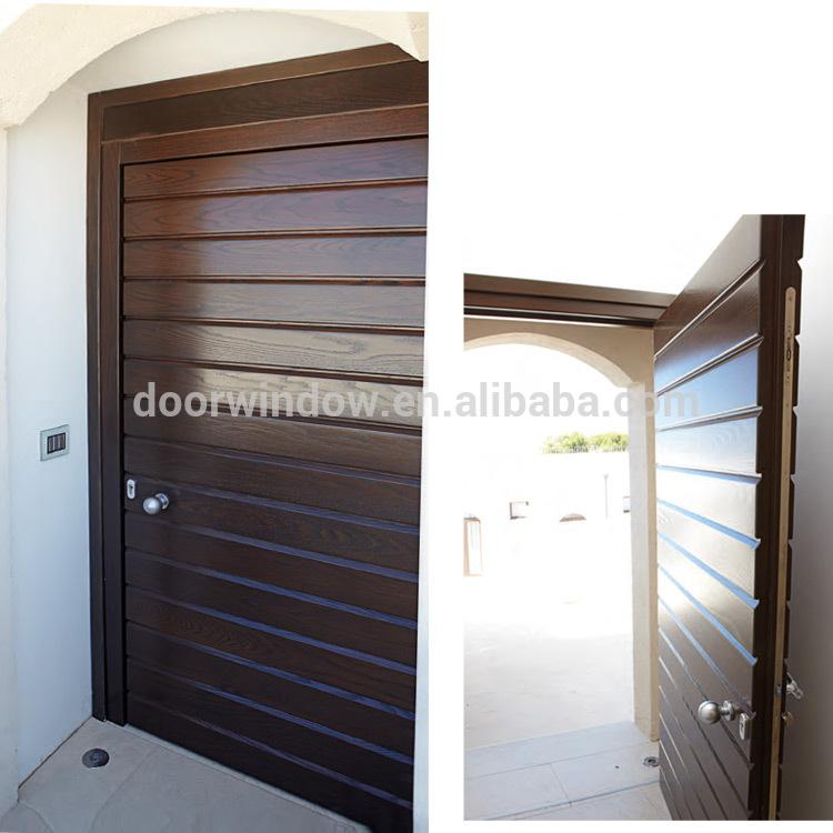 Doorwin 2021apartment door design solid wood brown color hinged door for decoration by Doorwin