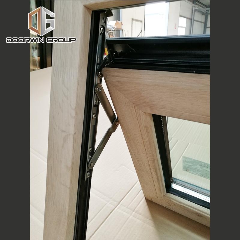 DOORWIN 2021red oak wood clad aluminum push out casement window awing window