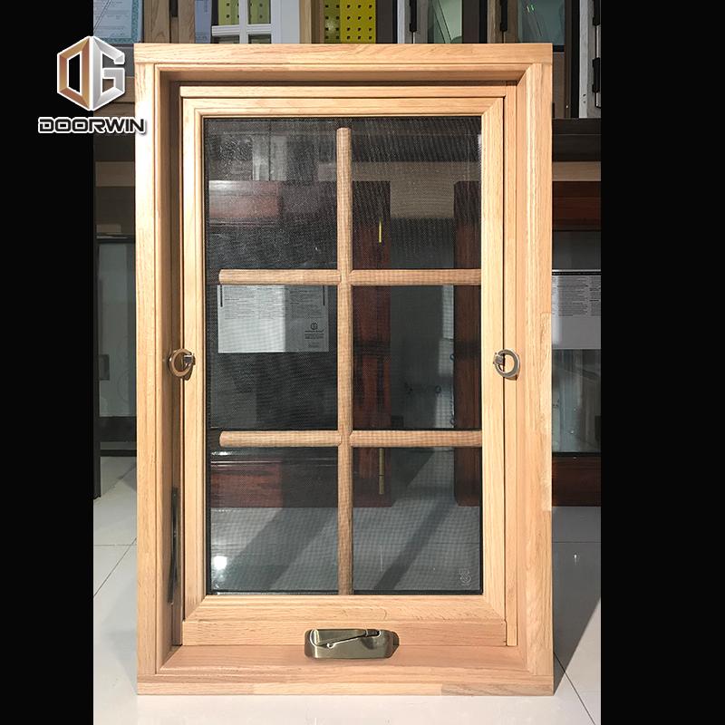 Doorwin 2021black walnut color stain crank open out window