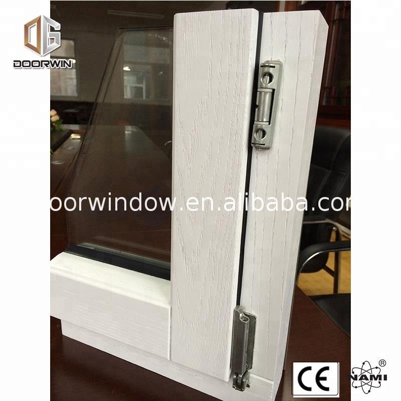 Doorwin 2021cheap white stain color oak wooden clad Aluminium window 2100 x 1200