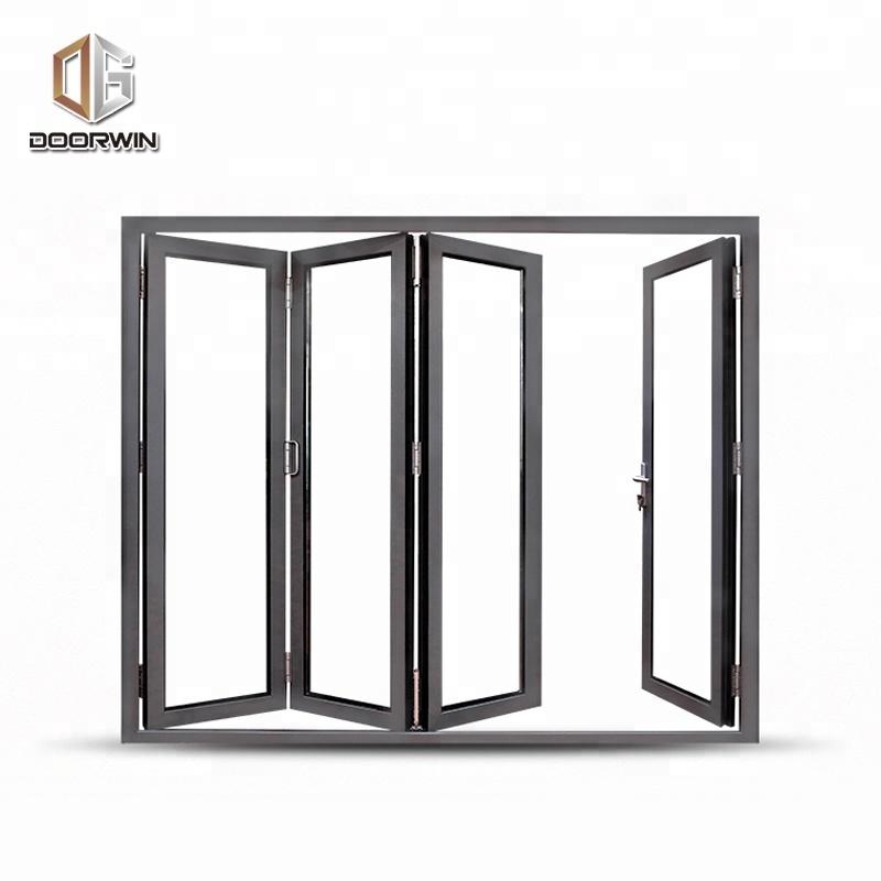 DOORWIN 2021folding doors for bathrooms glass products thermal break aluminum folding door for patio by Doorwin