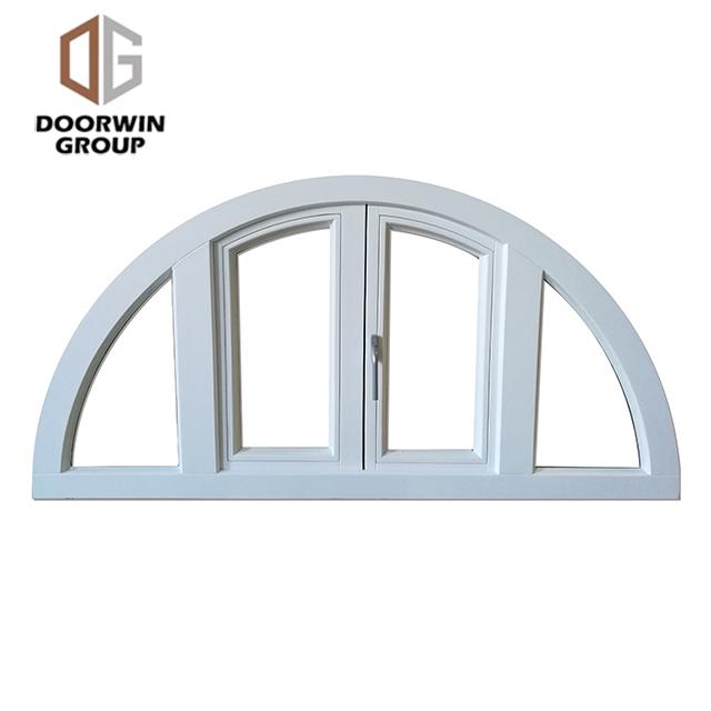DOORWIN 2021specialty shapes window-10 white stain finish color arched pine push out French window
