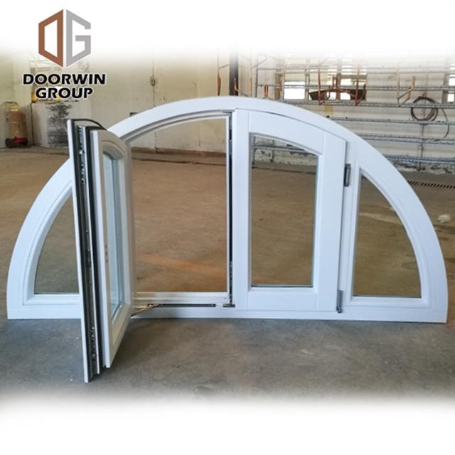 DOORWIN 2021specialty shapes window-10 white stain finish color arched pine push out French window