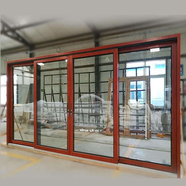 DOORWIN 2021interior glass sliding doors with wooden frame by Doorwin