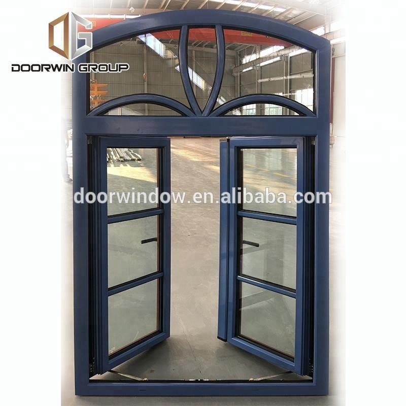 DOORWIN 2021latest window grille design french window dimensions wood aluminium windows by Doorwin