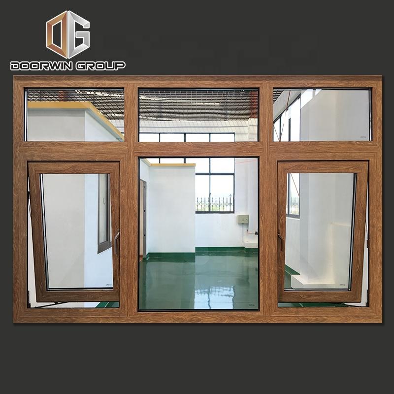 DOORWIN 2021modern wood grain aluminum patio open outward windows