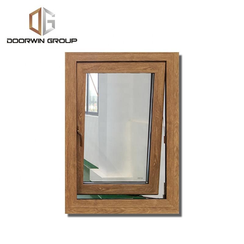 DOORWIN 2021modern wood grain aluminum patio open outward windows