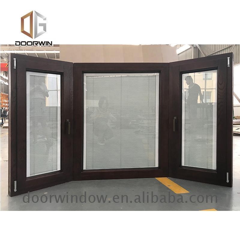 DOORWIN 2021new design aluminum wood casement bay window with double swing