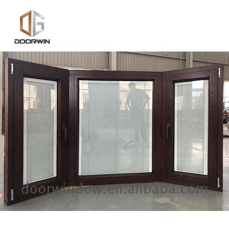 DOORWIN 2021new design aluminum wood casement bay window with double swing