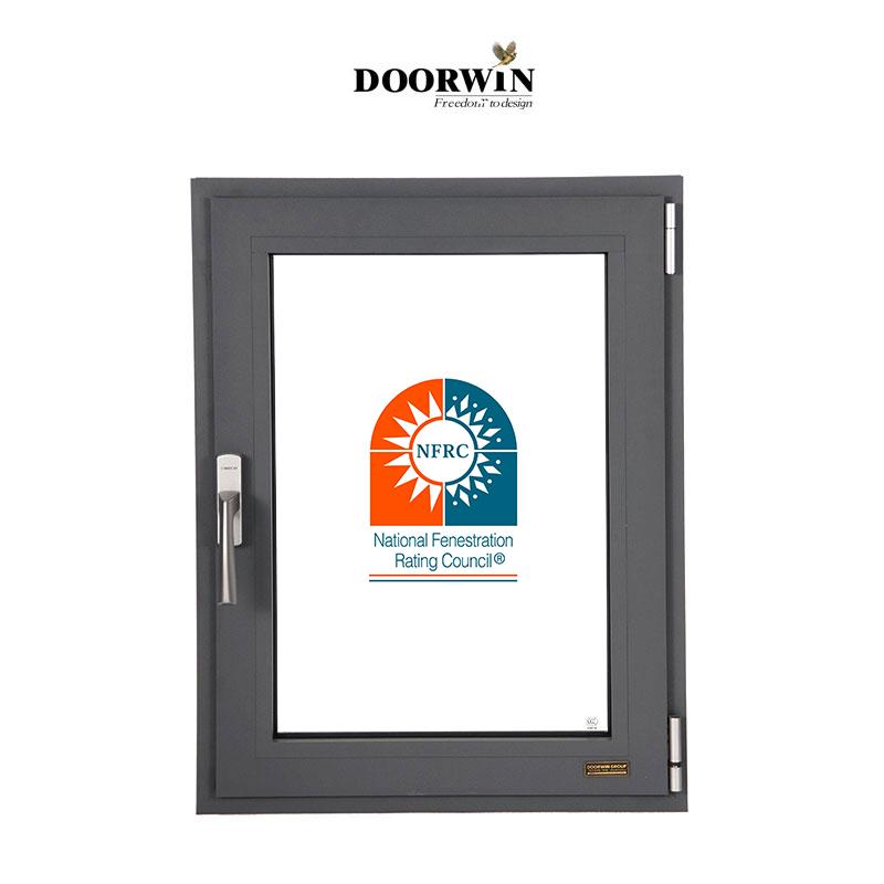 DOORWIN 2021Latest Design Two Way Open Aluminium Tilt And Turn Casement Glass Windows