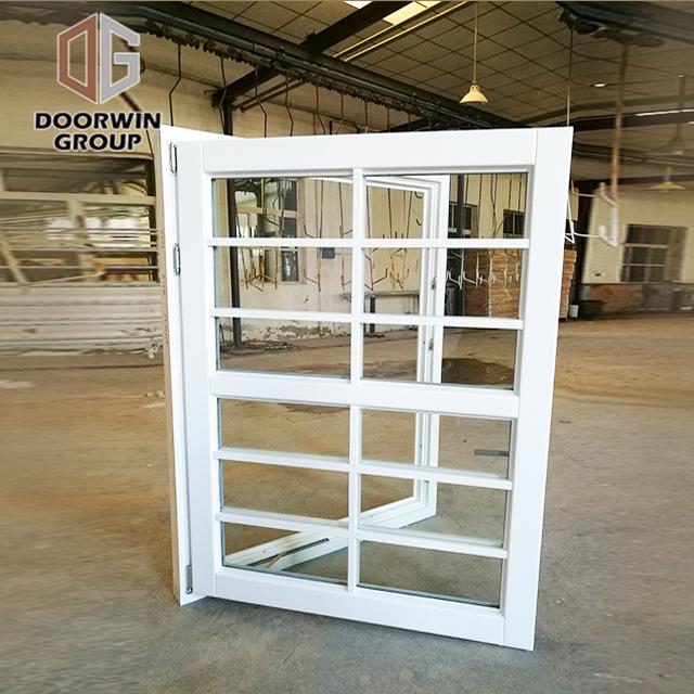 DOORWIN 2021White stain finish color casement window with decorative grille