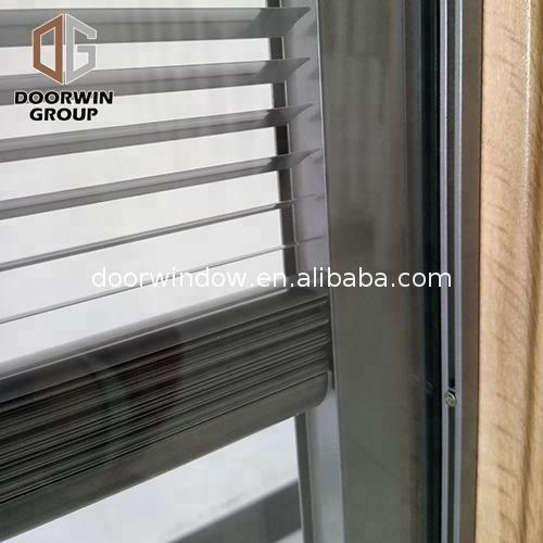 DOORWIN 2021sun shade aluminium louvers wood window built-in shutter by Doorwin on Alibaba