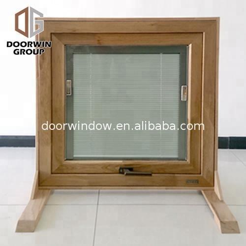 DOORWIN 2021sun shade aluminium louvers wood window built-in shutter by Doorwin on Alibaba